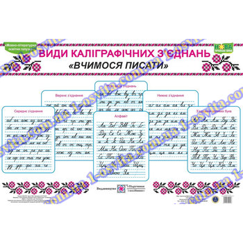 Комплект таблиць «Види каліграфічних з’єднань» Комплект таблиць «Види каліграфічних з’єднань»
