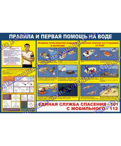 Стенд "Правила і перша допомога на воді"