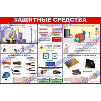 Стенд "Електробезпека захисні засоби"