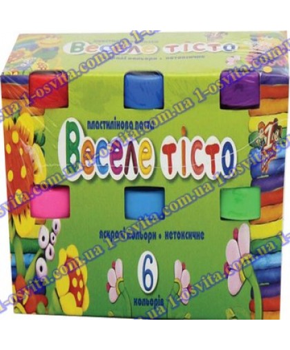 Пластилиновая паста "Веселое тесто" 6цв. 30гр. к/к