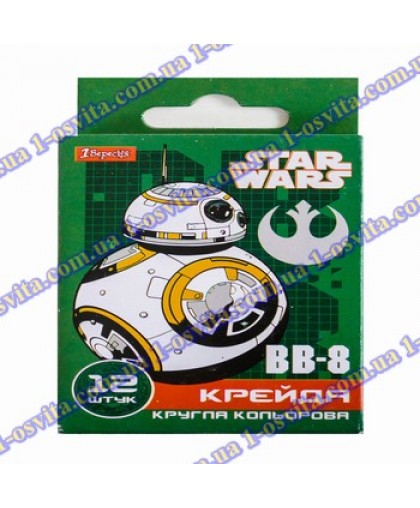 Мел цветной круглый 12 шт. "Star wars"