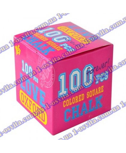Мел цветной квадратный 100 шт. "Oxford" розовый